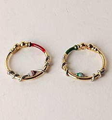 Gold plated magnetic diode rings (JGD) 