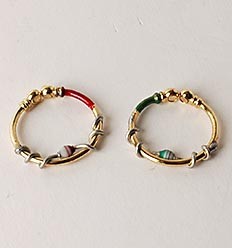 Gold plated magnetic diode rings (JGD)